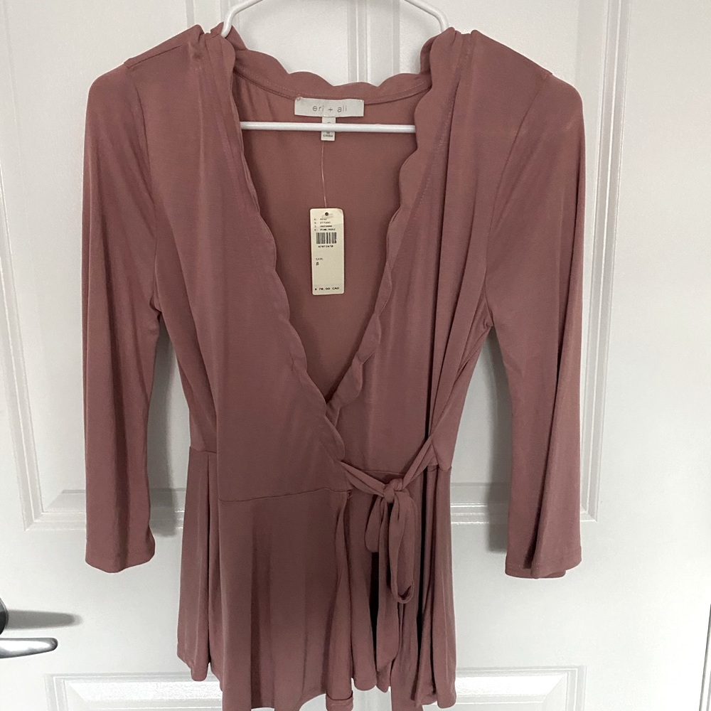 3/4 sleeve Blush shirt